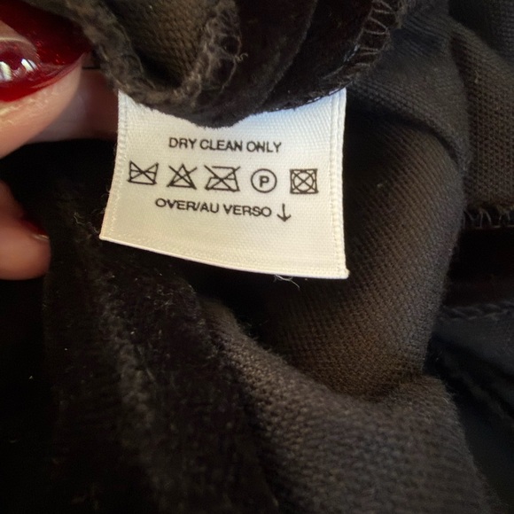 Liz Claiborne Women’s Pants Size 12 Black Velvet/velour Side Zip - Picture 6 of 6